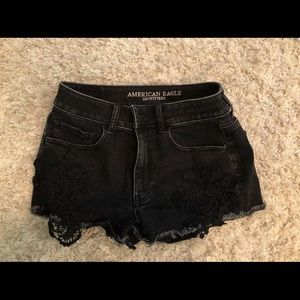 Black American Eagle Jean Shorts